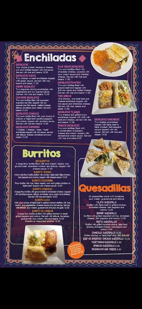 Gonzalez mexican restaurant Menu image 1